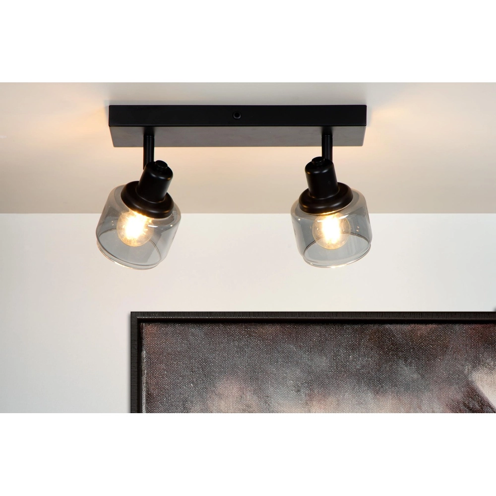 Ceiling lamp Bjorn 2-light black Lucide 5411212771230