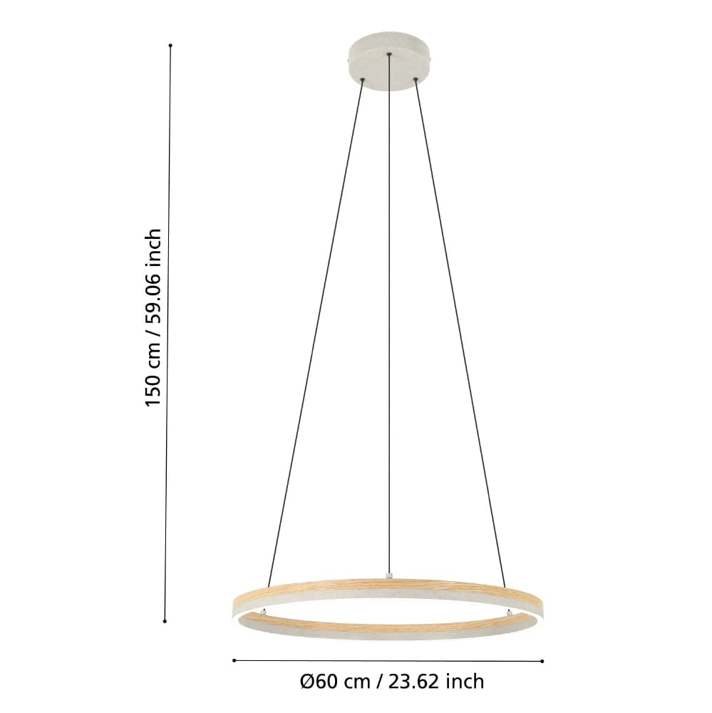 Rural LED hanging lamp Cadinaro Ø 60cm Stars of Light 9002759398965