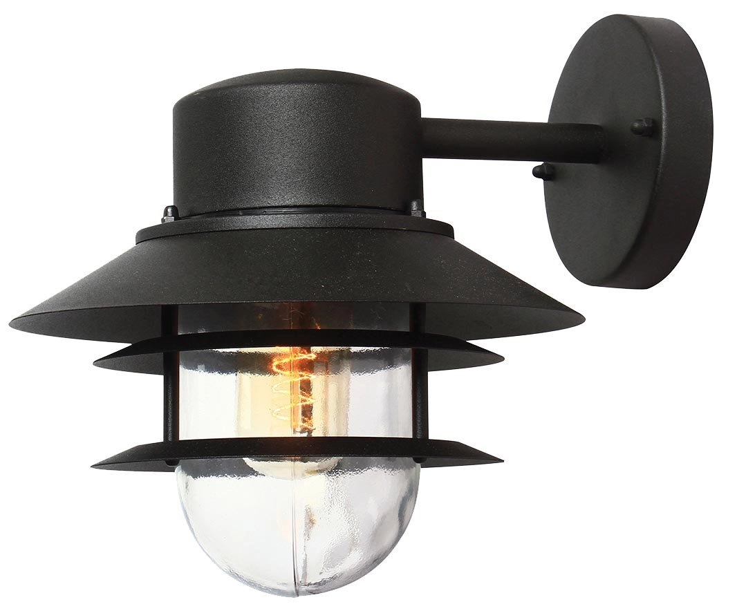 Rural outdoor lamp Helsinger Down black