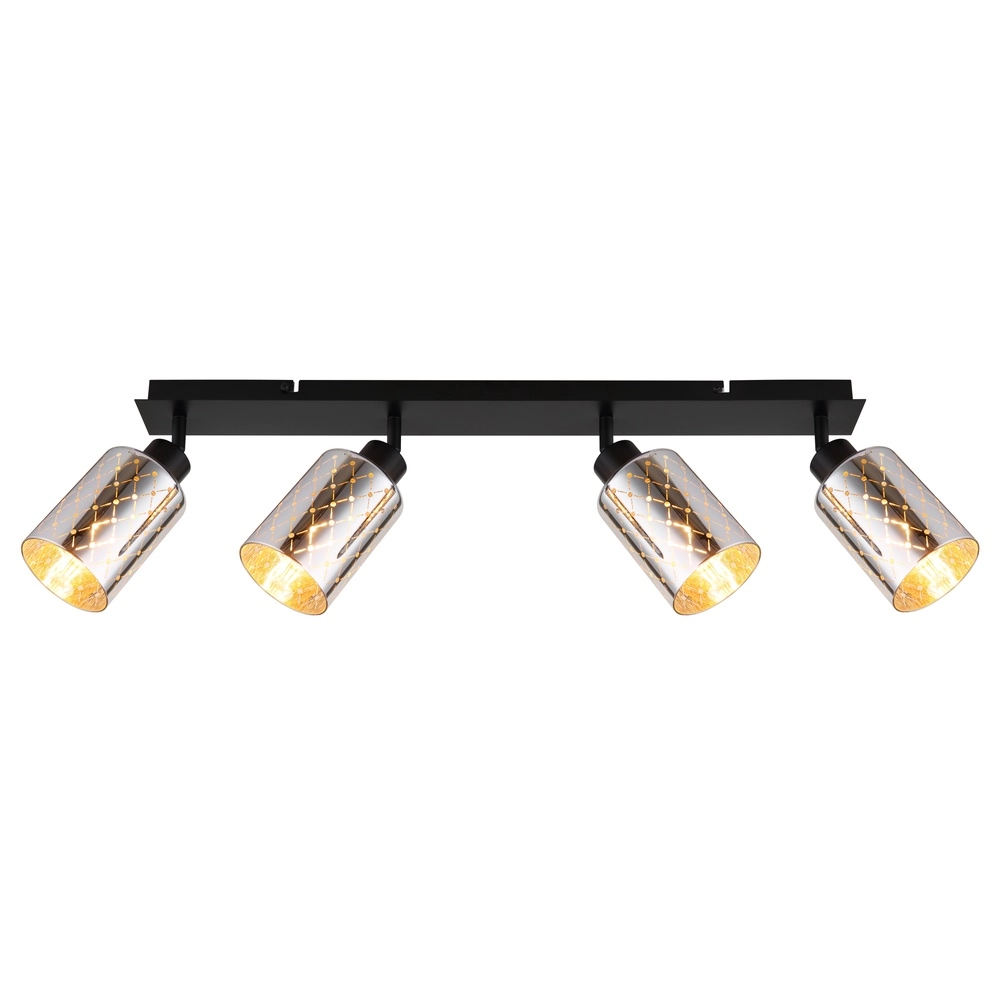 Design ceiling lamp Alonso 4-light black Globo 9007371572250