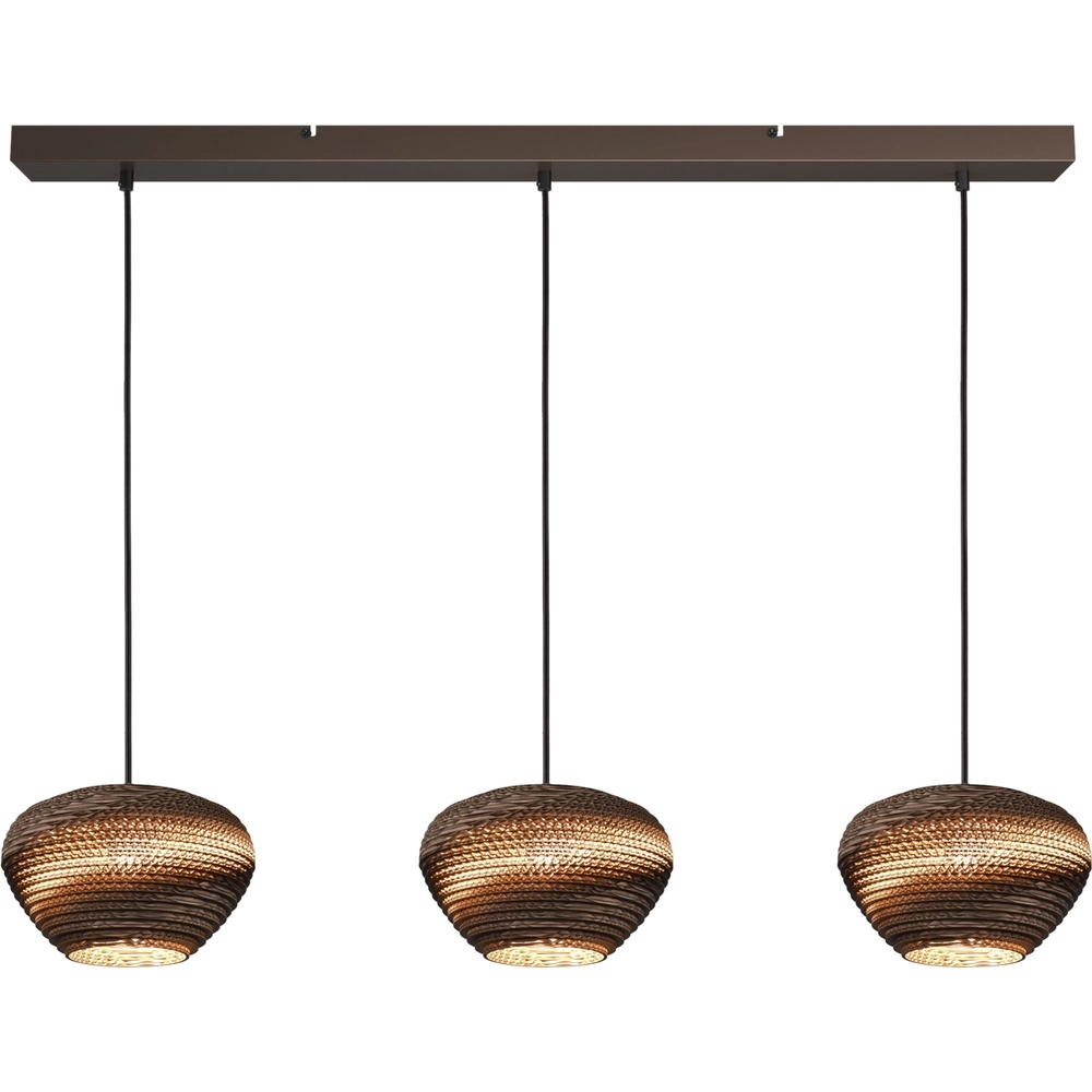 Think Paper pendant lamp Cartone 3x Ø24cm