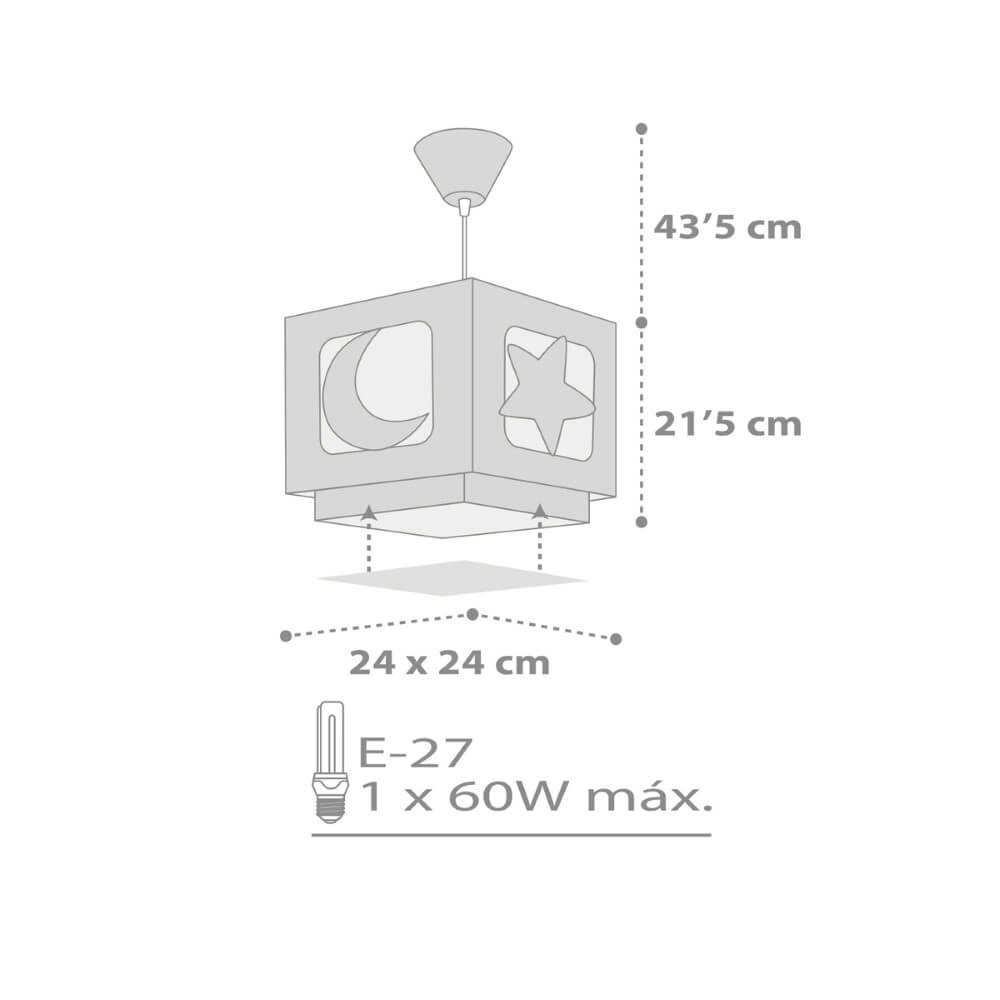 Children's room pendant lamp Moonlight grey Dalber 8420406002866