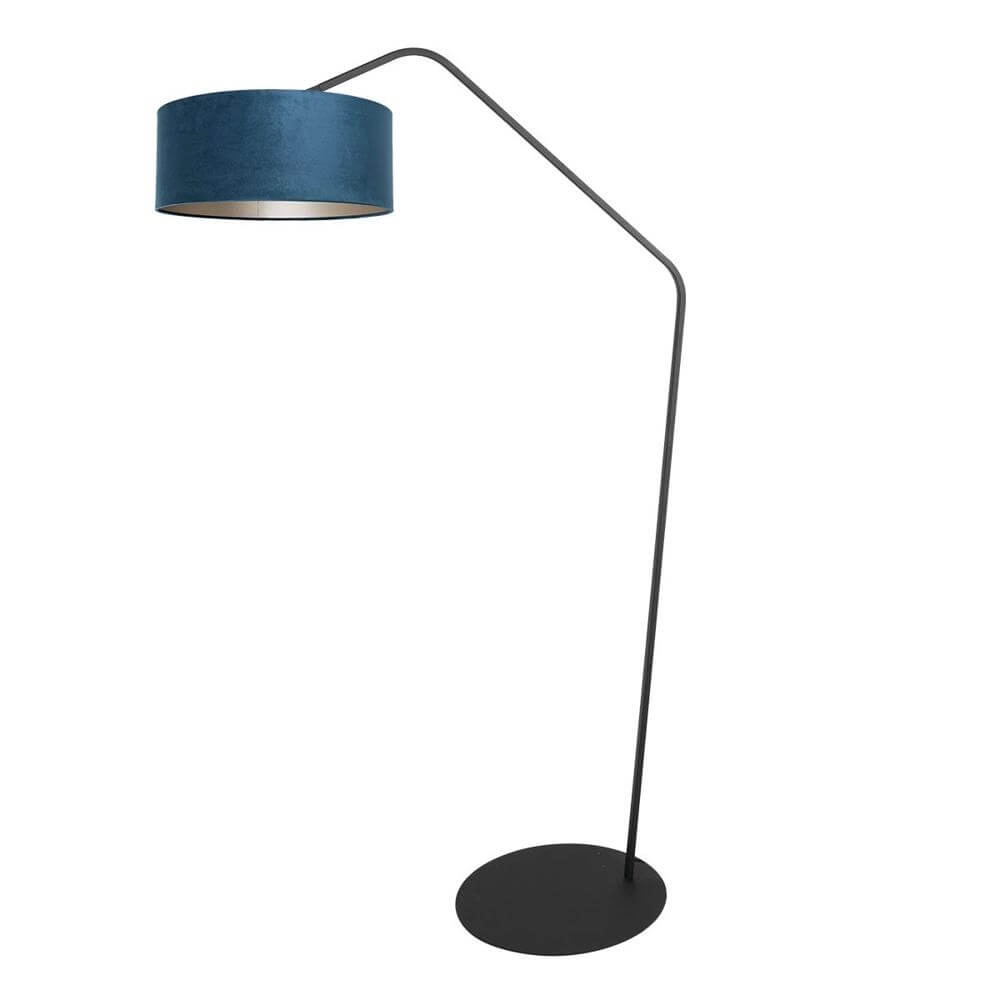 Floor lamp Zig-Zag black with blue shade Ø 50cm Steinhauer 8712746179293