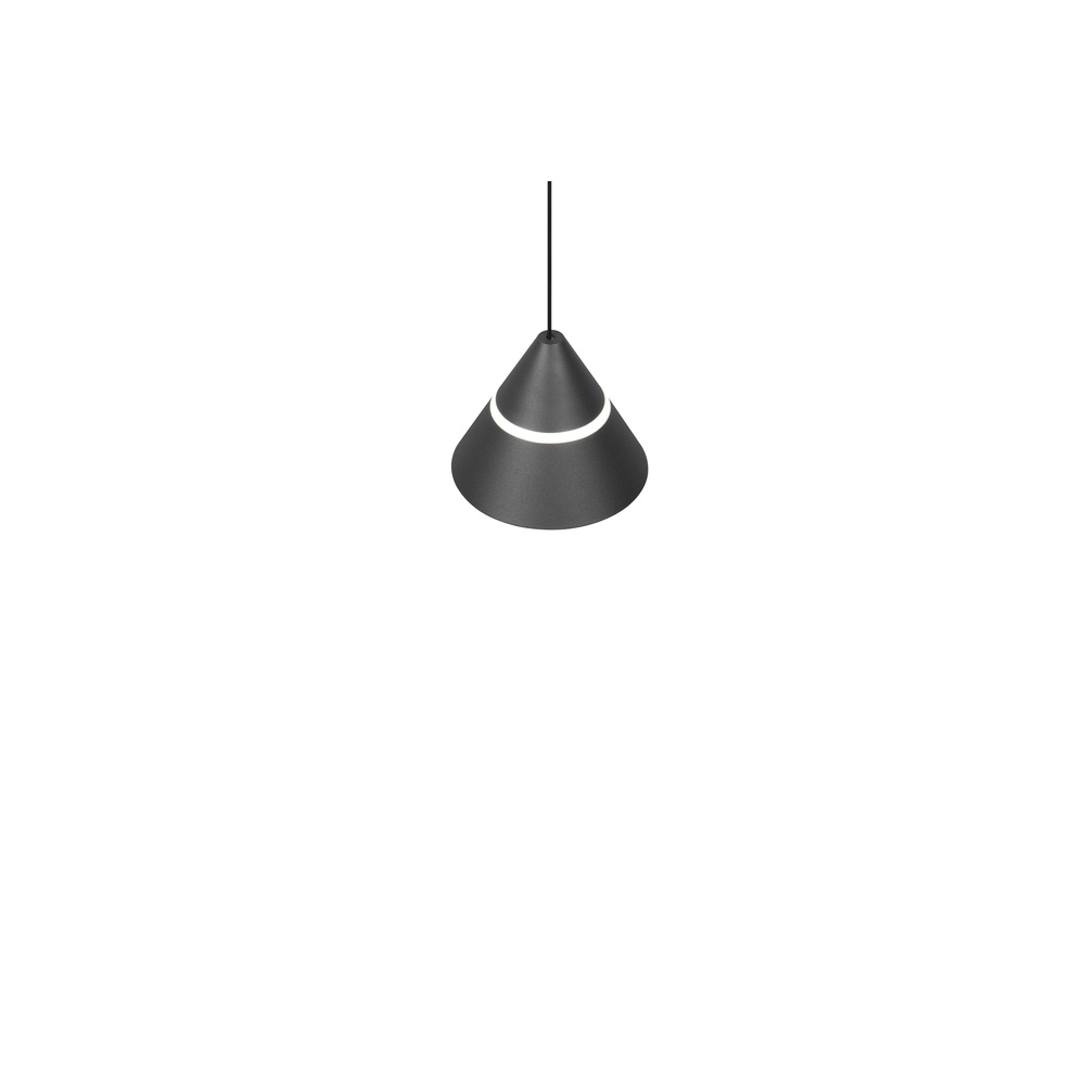 Design pendant lamp Romeo Single Black Trio 4017807667721