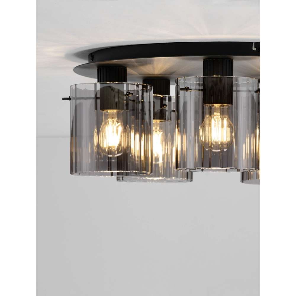 Design ceiling lamp Mirbi 5-light black Lyora 5212017468468