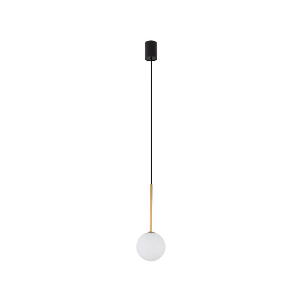 Glass ceiling lamp Karo 1x white glass