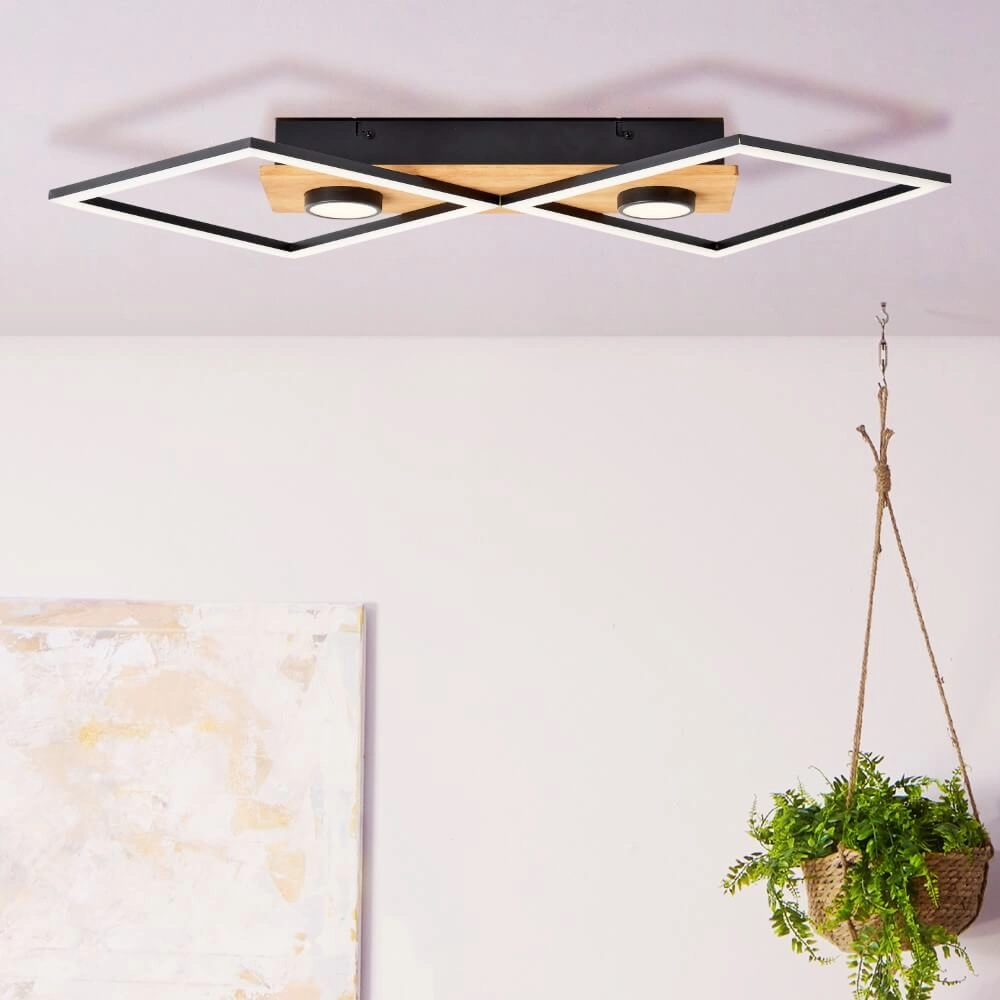 Wooden led ceiling light Woodbridge M Brilliant 4004353409707