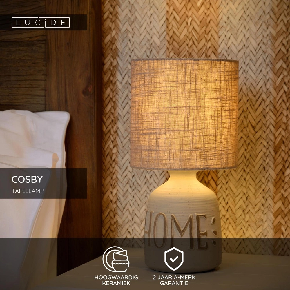 Table lamp Cosby grey Lucide 5411212470133