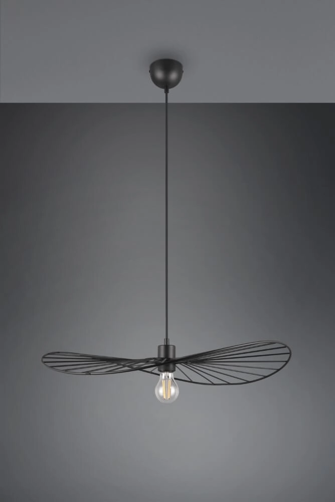 Hanging lamp Chapeau black Trio 4017807574081