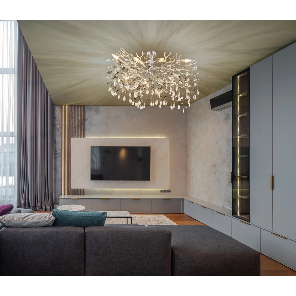 Ceiling lamp Queena silver grey Globo 9007371533657