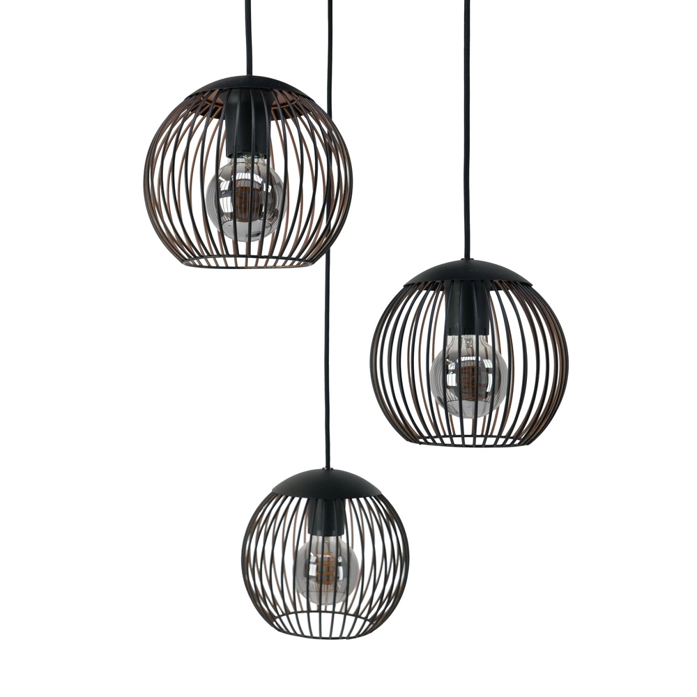Pendant lamp Almanzora 3-light round Eglo 9008606360345