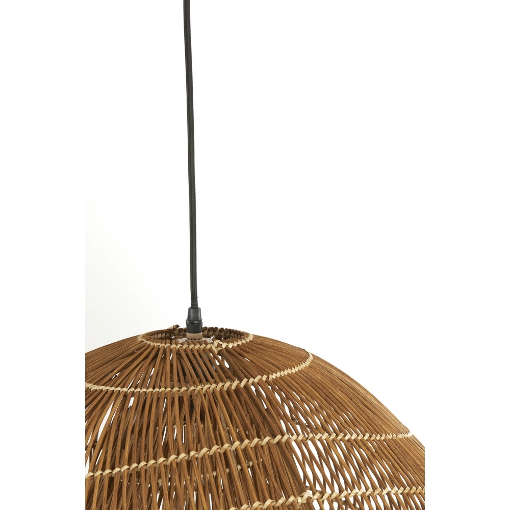 Rattan pendant lamp Janzur Ø 65cm - dark brown Light & Living 8717807820565