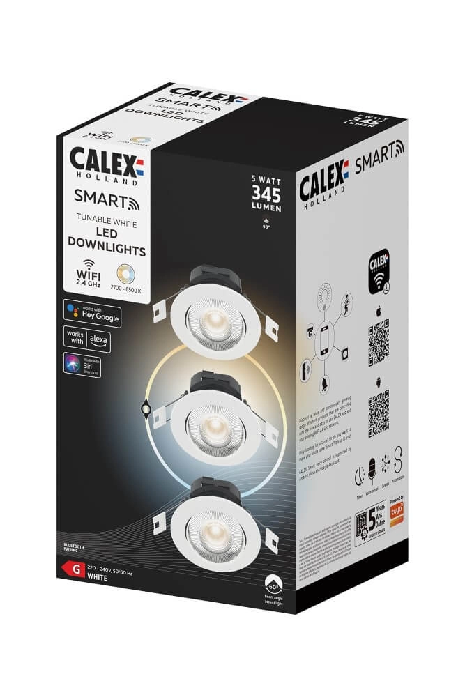 Recessed spotlights Smart home Down 3-pack Circle 8712879149262