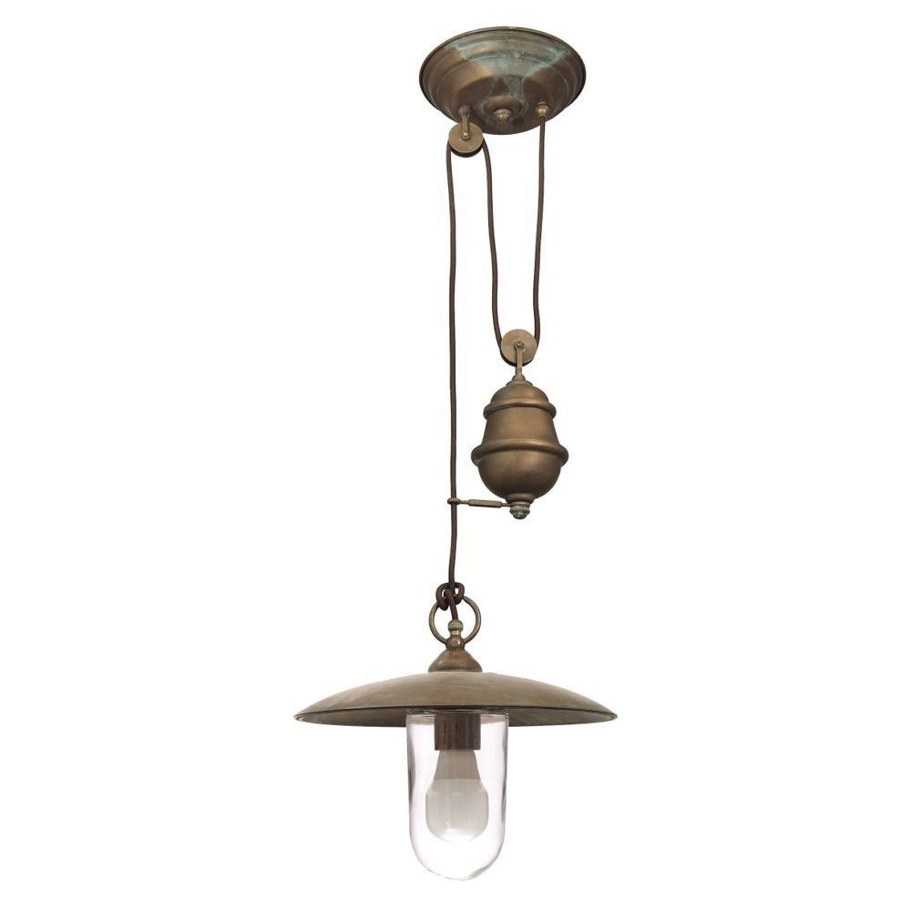 Porch hanging lamp Veranda 2 32cm copper brown