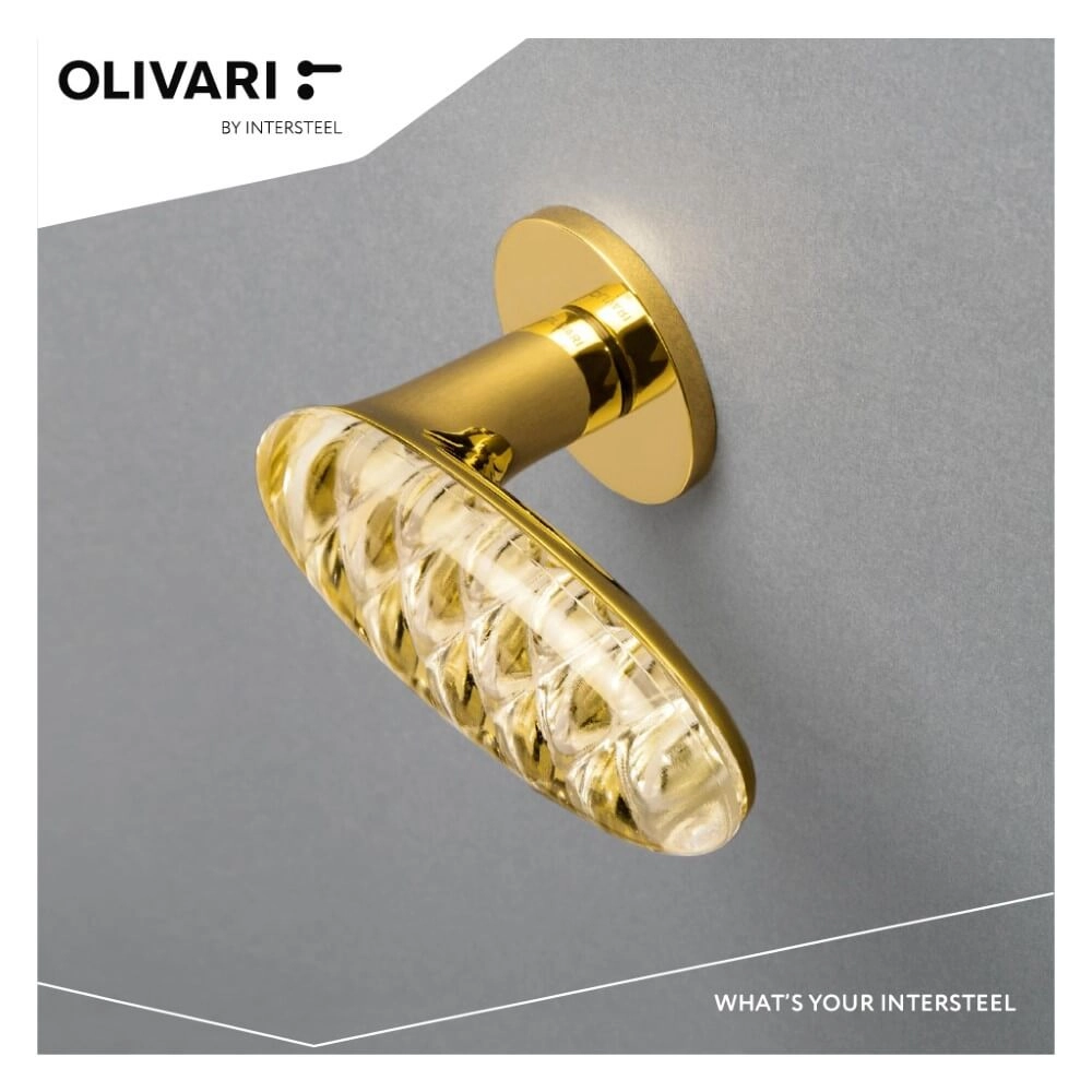 Door handle Crystal Diamond brass Olivari 8714186503591