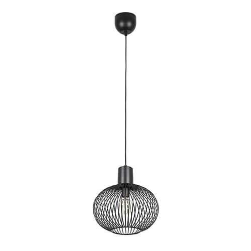Wire pendant lamp Gila Ø 33cm - black Trio 4017807617535