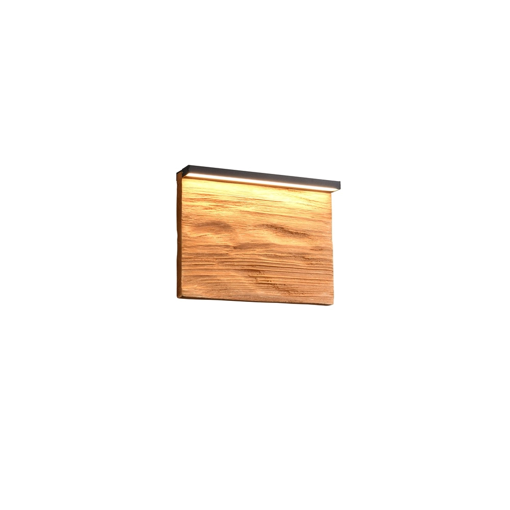 Design wall lamp Kalea black with wood 20cm