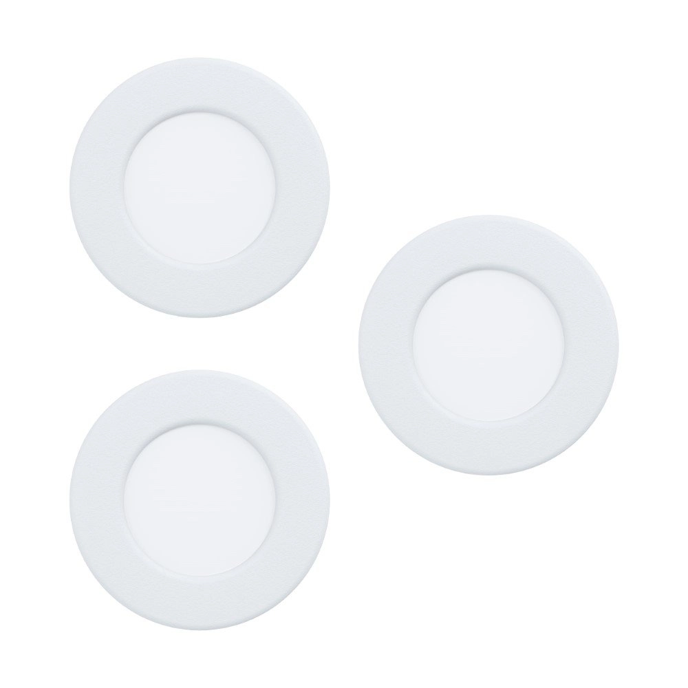 3 white recessed spotlights Fueva 5 Ø 8.6 Eglo 9002759991357