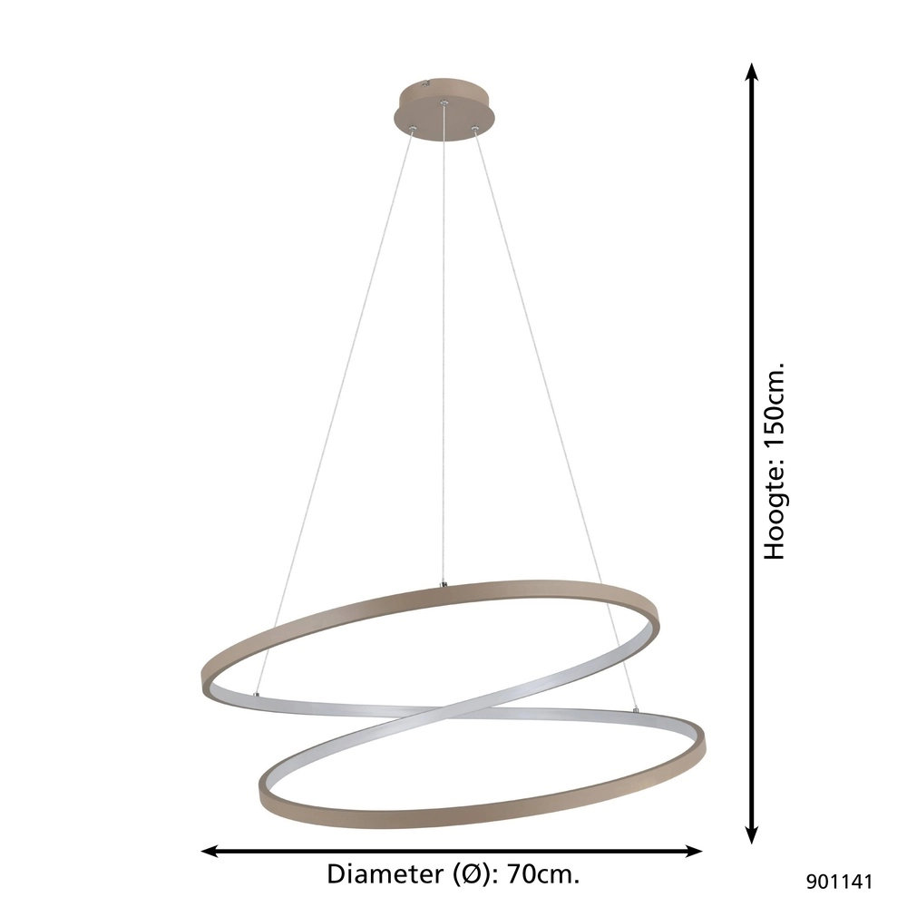 Ø 70cm LED pendant light Ruotale sand Eglo 9008606303540