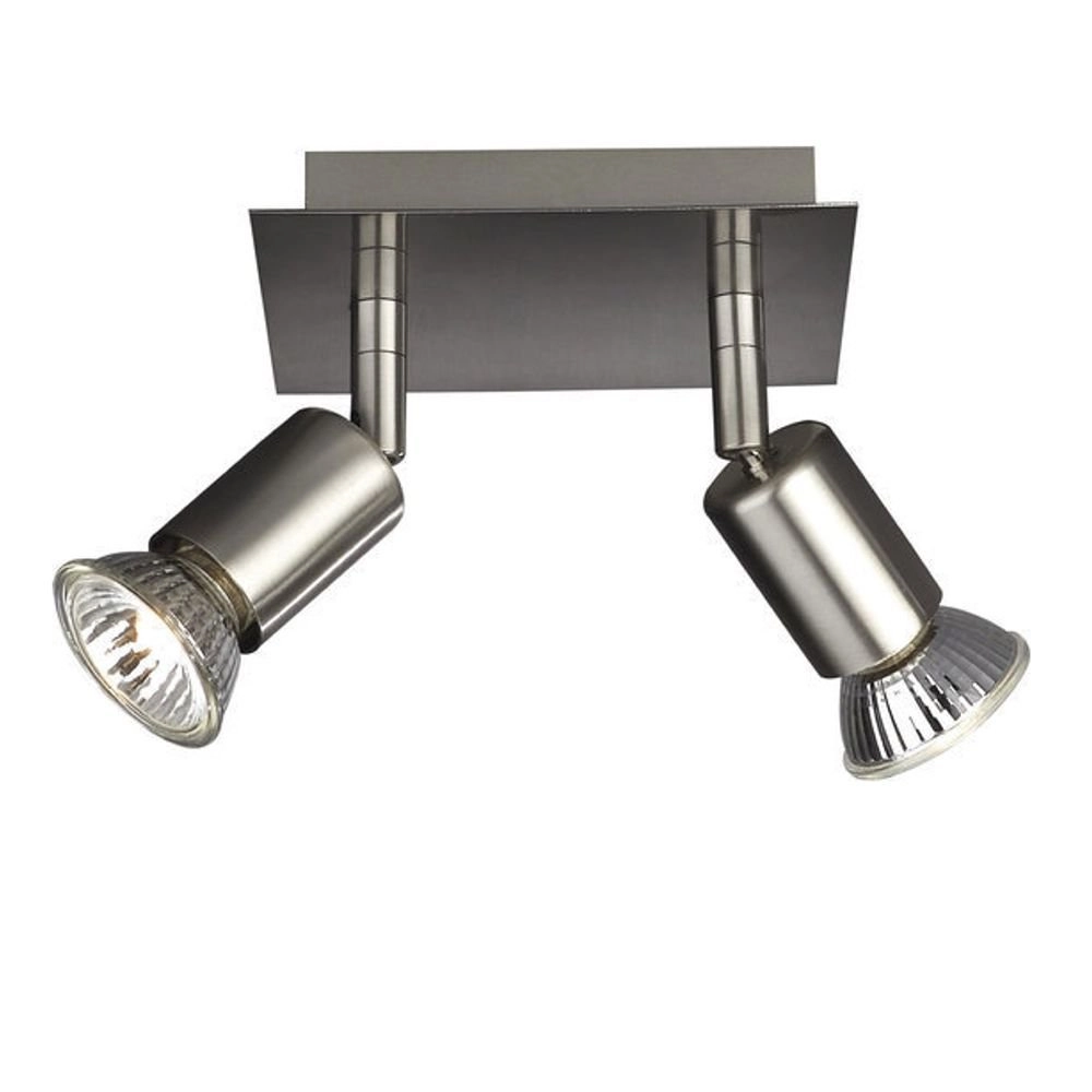 Ceiling spot Carrea 2-light stainless steel