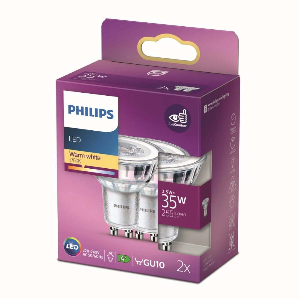 3,5W - GU10 - 2700K - 255 lumen