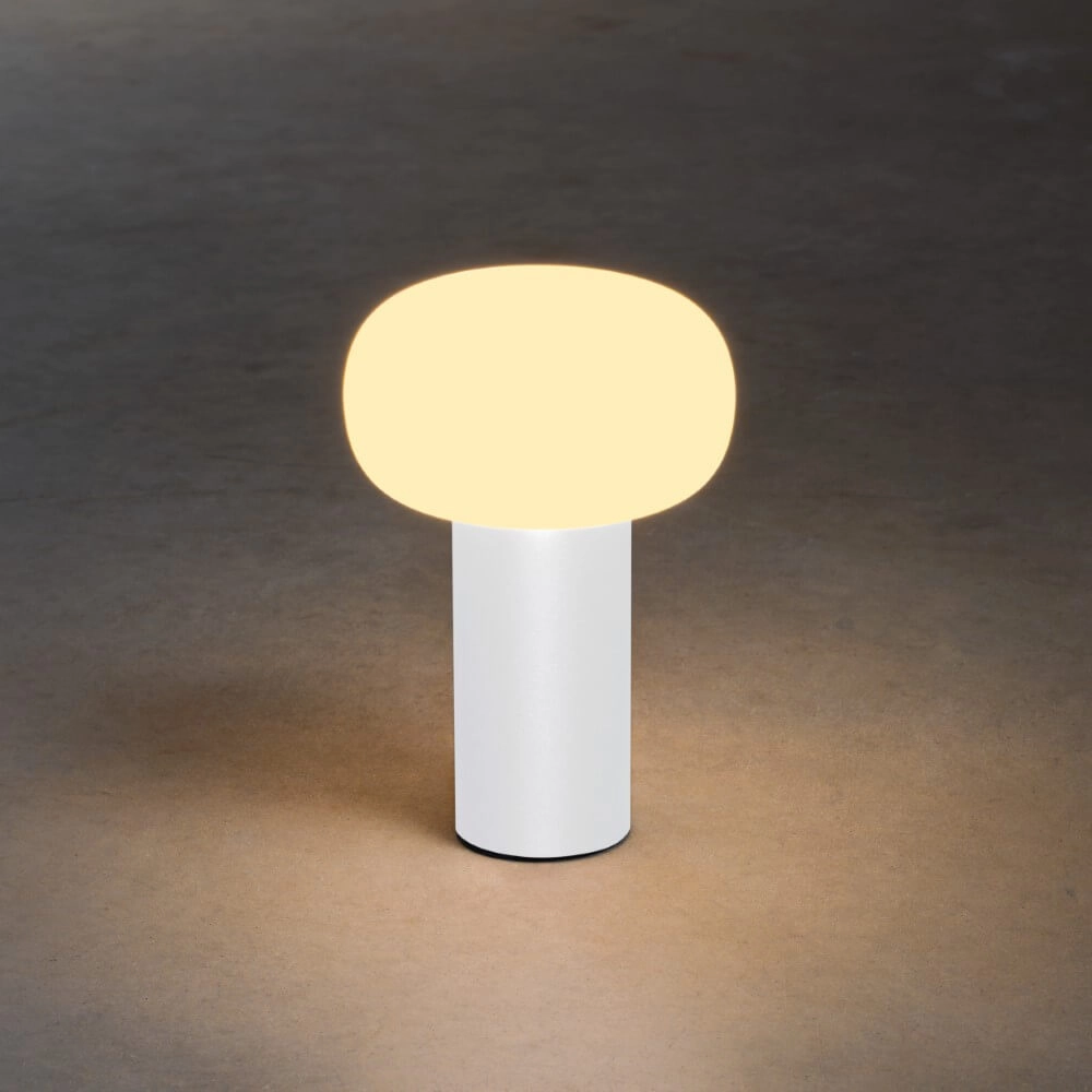 Rechargeable table lamp Antibes white KonstSmide 7318308262529