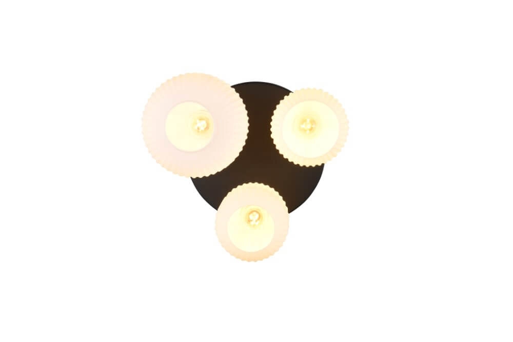 Trendy ceiling lamp Diva with white glass Trio 4017807614541