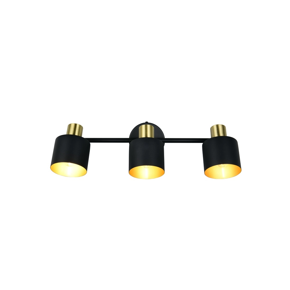 Ceiling lamp Eva 3-light black with gold Trio 4017807654660