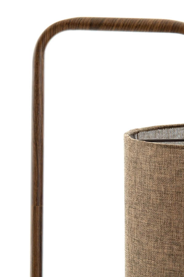 Floor lamp Donio dark wood print Light & Living 8717807759568
