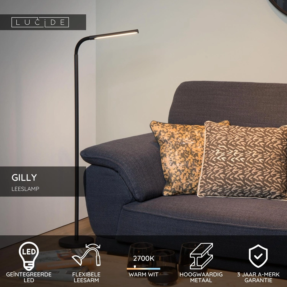 Design reading lamp Gilly Black Lucide 5411212361110