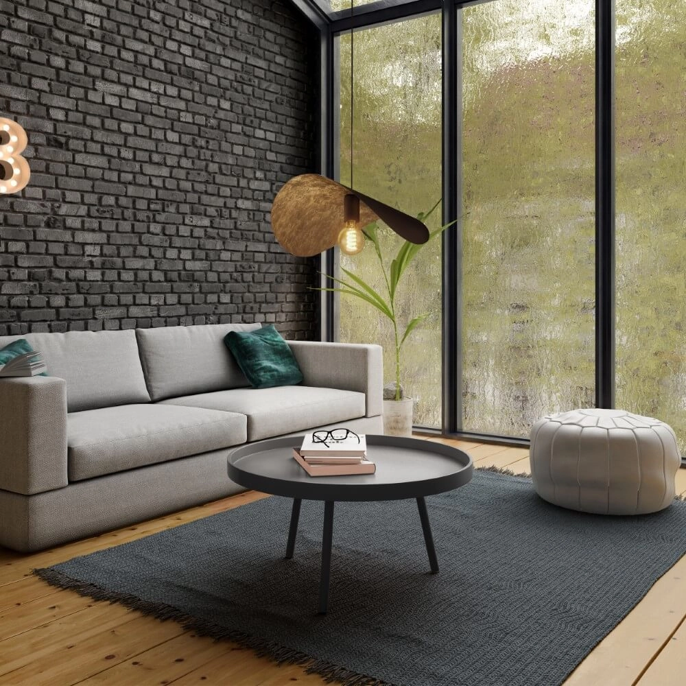 Black hanging lamp Saceda with gold Ø 41cm Stars of Light 9008606292288