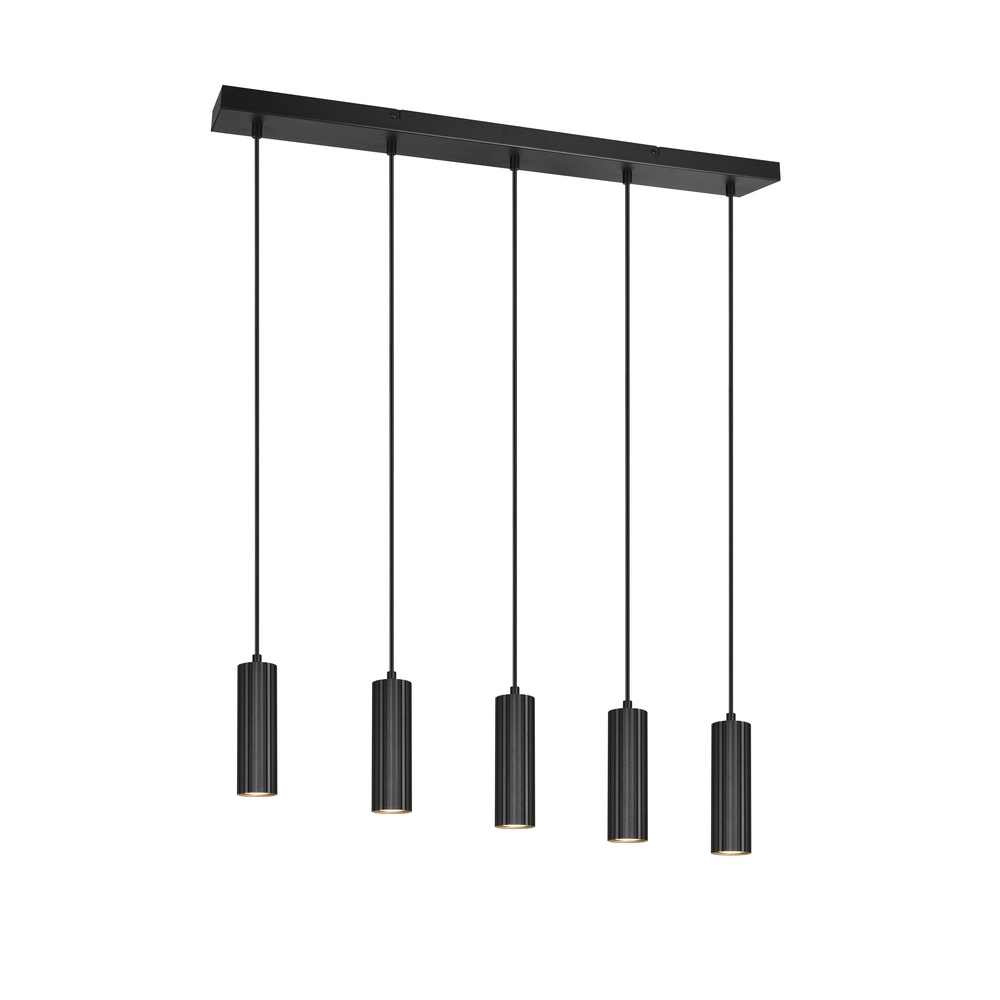 5-light pendant lamp Soka black