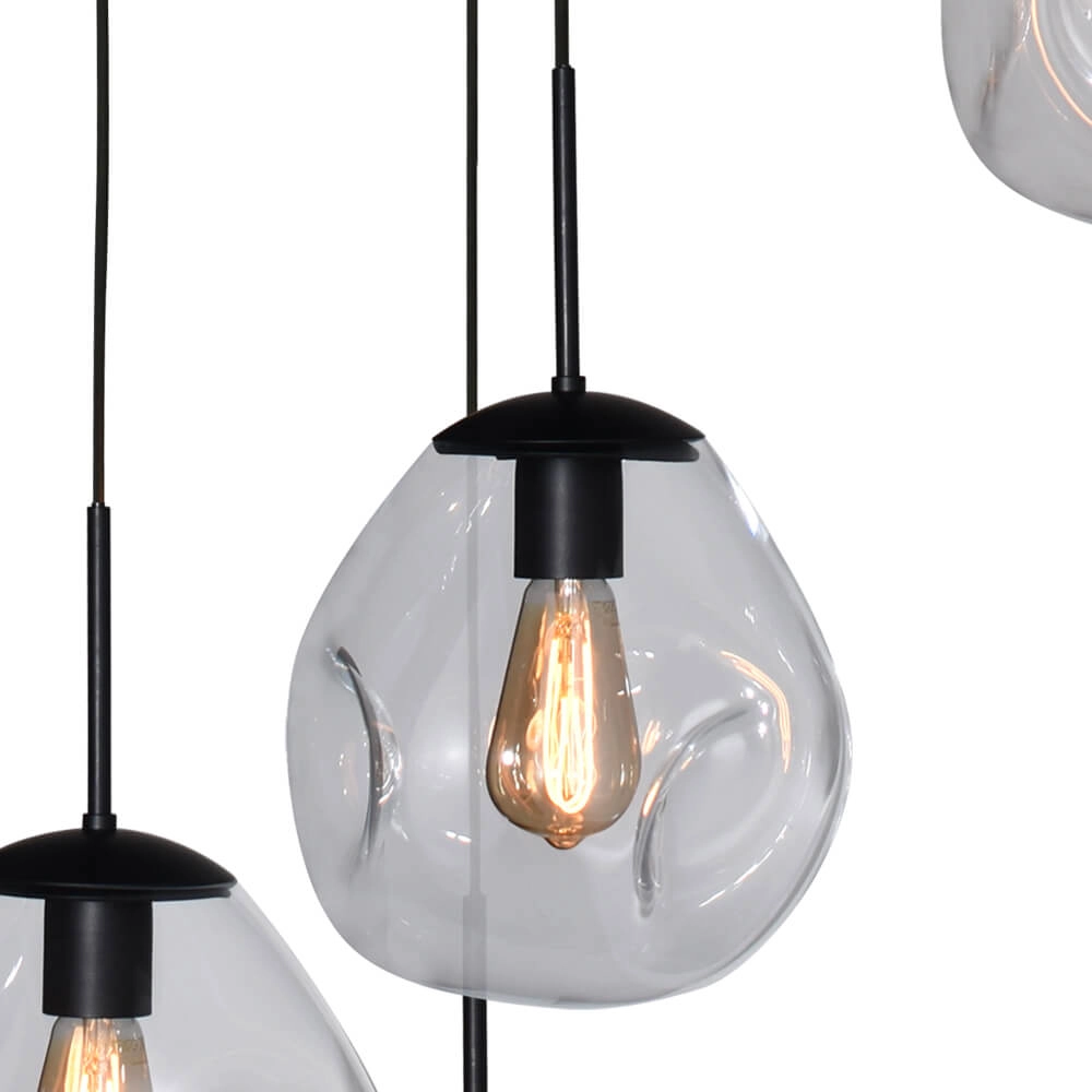 Vide hanging lamp Lava 5x clear glass Ø 24cm Masterlight 8718121286518