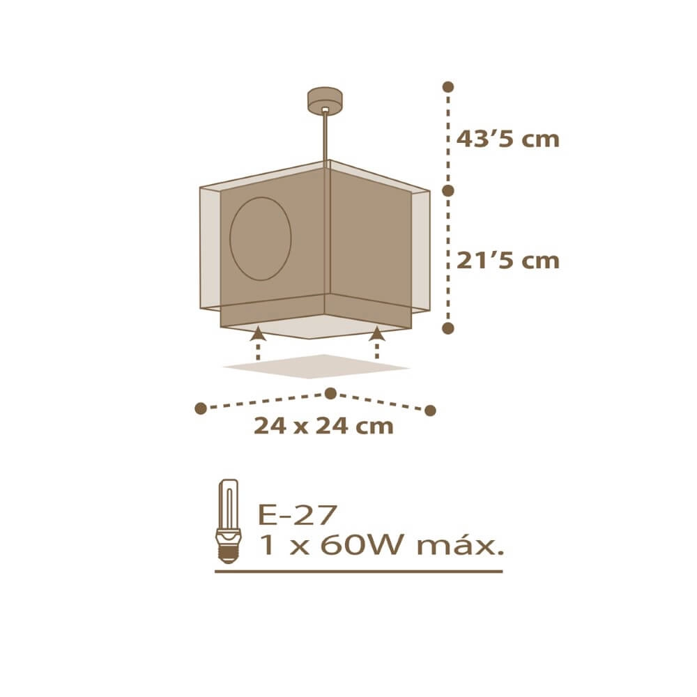 Pendant lamp Good Night with owl Dalber 8420406002903