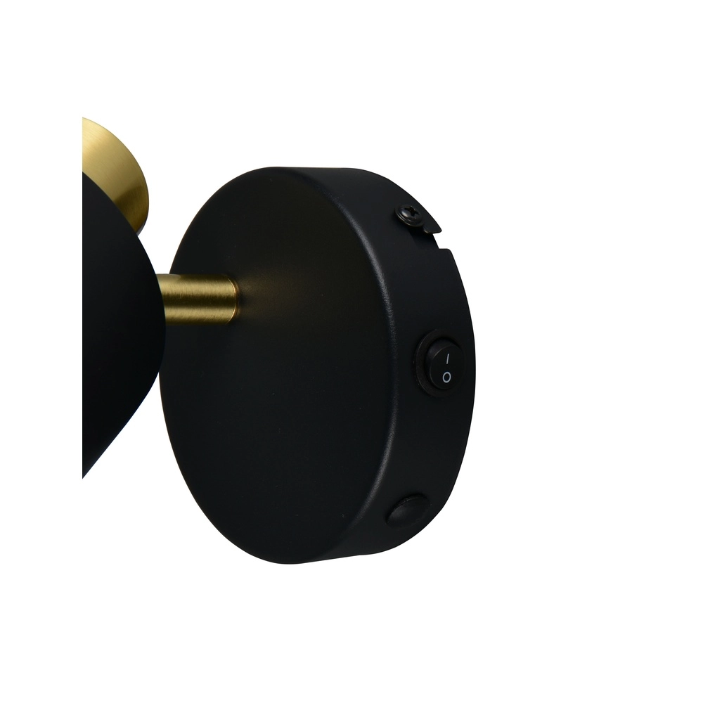 Wall spotlight Eva black with gold Trio 4017807654646