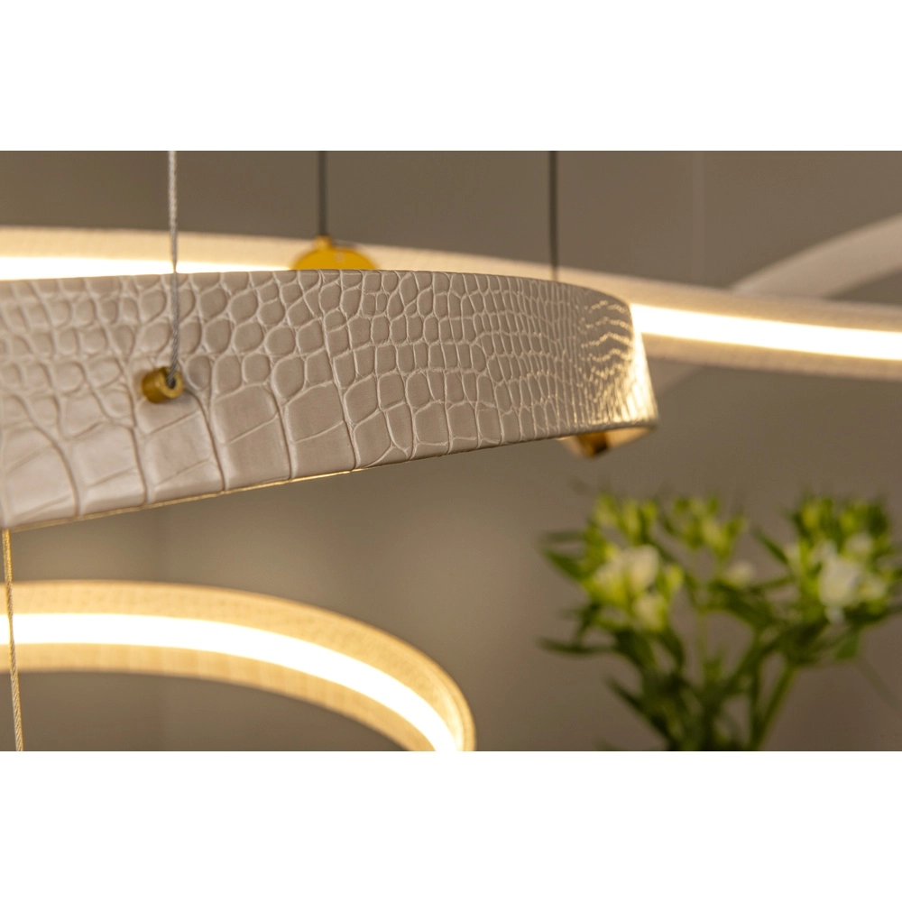 Modern led pendant light Slalom Sand with effect Premium by Lucide 5411212135131