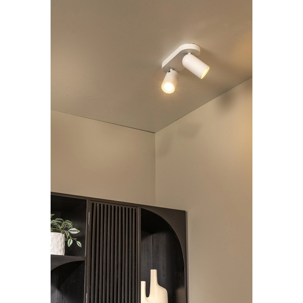 Ceiling spotlight Punch 2-light white Lucide 5411212134455