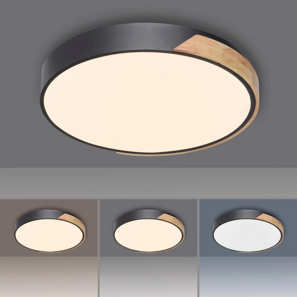 Round ceiling lamp Q-Bila black Paul Neuhaus 4012248366219