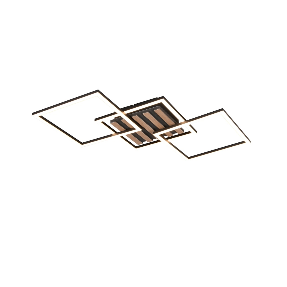 Modern ceiling lamp Zaro black 74.5cm Trio 4017807682212