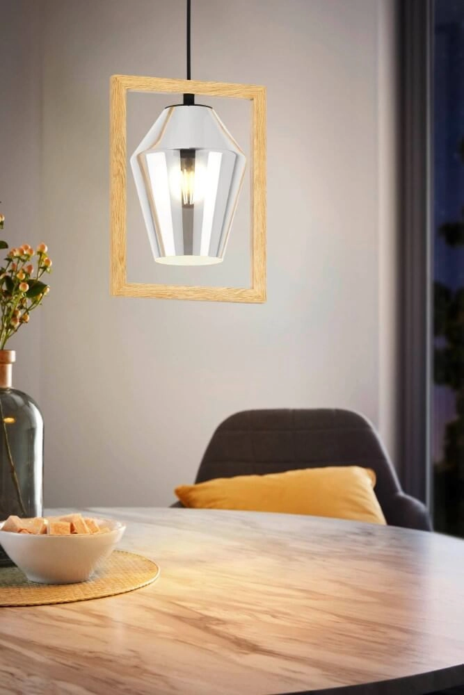 Wooden hanging lamp Viglioni Eglo 9002759997014