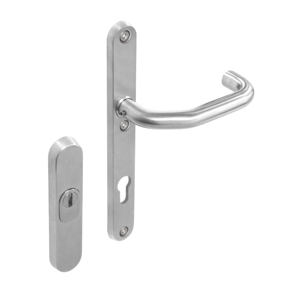 Front door fittings Vurano core pull protection narrow PC 92mm stainless steel