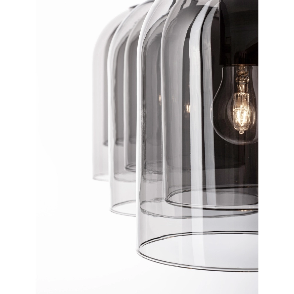 Pendant lamp Velor 3-light black straight Lyora 5212017431196