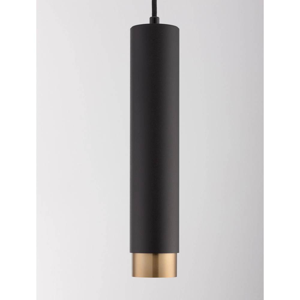 Pendant lamp Pongo M single 30cm black with gold