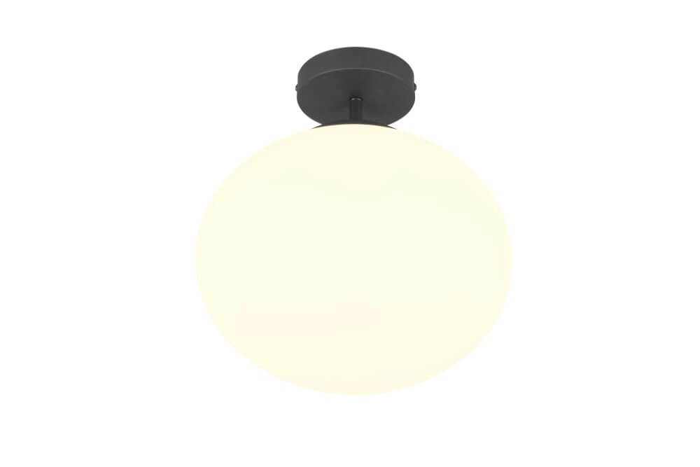 Ceiling lamp Fomento Ø 30cm - black with white glass