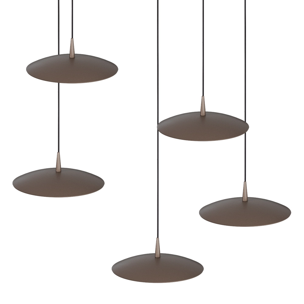 5-light pendant lamp Scala Ø 50cm cocoa brown Masterlight 8718121376356