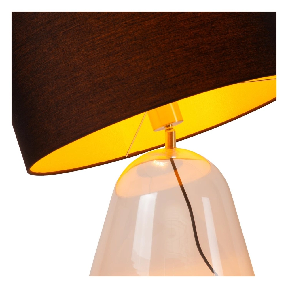 Table lamp Campana glass with black shade 25cm Lucide 5411212345813
