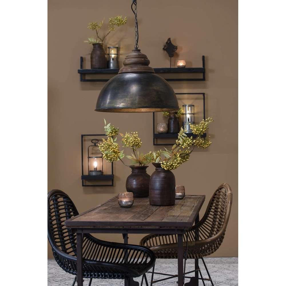 Country Pendant Lamp Leia Ø 52cm black Light & Living 8717807188696