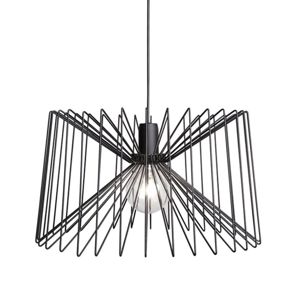 Black wire lamp Ness Ø 45cm