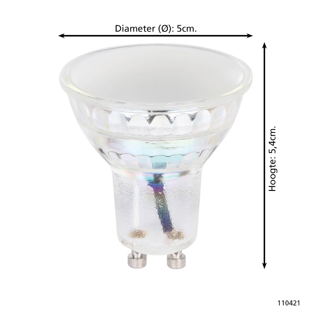 Led lamp ball Zigbee GU10 4.9W - 345lm - 2700-6500K Eglo 9008606362097