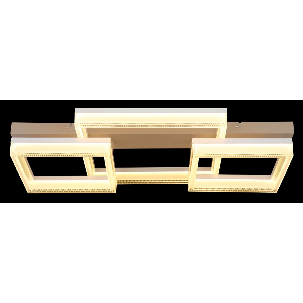 Modern ceiling lamp Zara sand brown square 66cm Globo 9007371567089